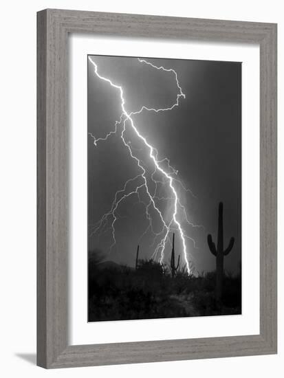 Fire & Rain BW-Douglas Taylor-Framed Photo