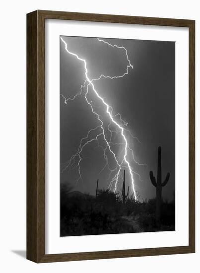 Fire & Rain BW-Douglas Taylor-Framed Photo