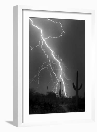 Fire & Rain BW-Douglas Taylor-Framed Photo