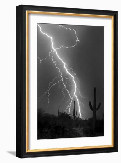 Fire & Rain BW-Douglas Taylor-Framed Photo