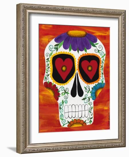 Fire Sugar Skull-Kerri Ambrosino-Framed Giclee Print