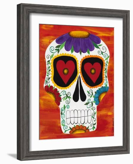 Fire Sugar Skull-Kerri Ambrosino-Framed Giclee Print