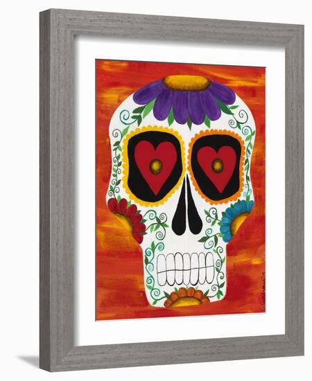 Fire Sugar Skull-Kerri Ambrosino-Framed Giclee Print