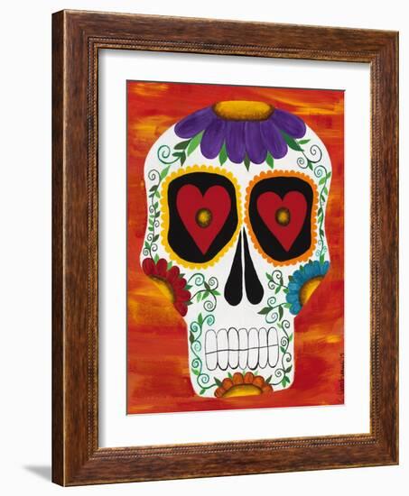 Fire Sugar Skull-Kerri Ambrosino-Framed Giclee Print