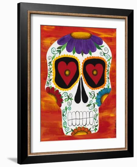 Fire Sugar Skull-Kerri Ambrosino-Framed Giclee Print