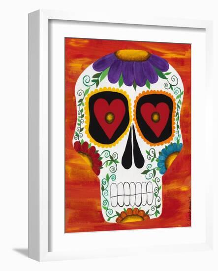 Fire Sugar Skull-Kerri Ambrosino-Framed Giclee Print