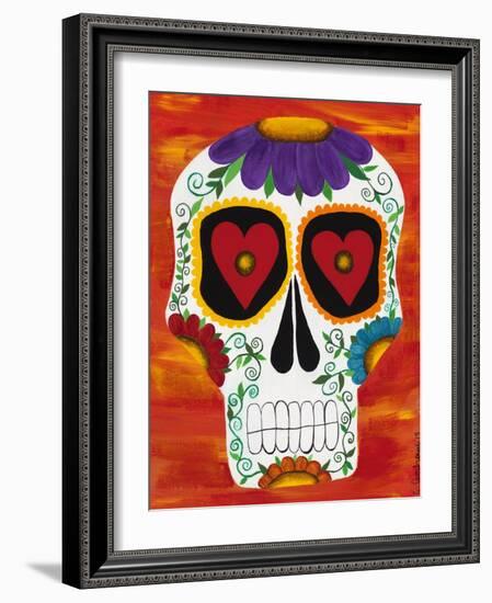 Fire Sugar Skull-Kerri Ambrosino-Framed Giclee Print