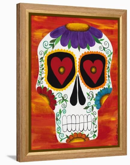 Fire Sugar Skull-Kerri Ambrosino-Framed Premier Image Canvas