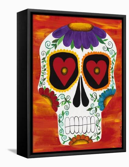 Fire Sugar Skull-Kerri Ambrosino-Framed Premier Image Canvas