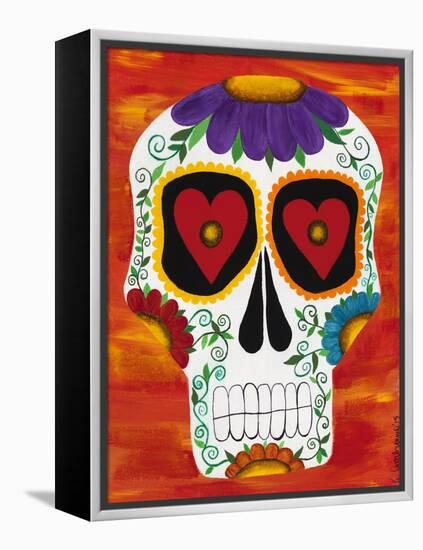 Fire Sugar Skull-Kerri Ambrosino-Framed Premier Image Canvas