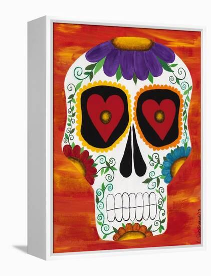 Fire Sugar Skull-Kerri Ambrosino-Framed Premier Image Canvas