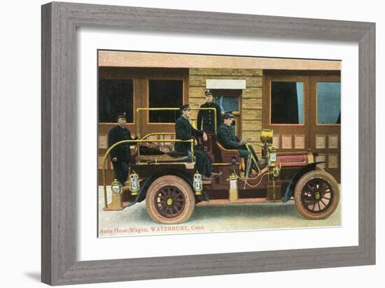 Fire Truck, Waterbury, Connecticut-null-Framed Art Print