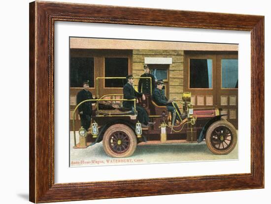 Fire Truck, Waterbury, Connecticut-null-Framed Art Print