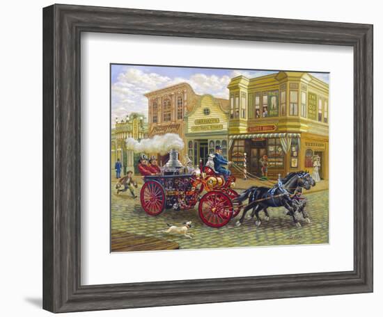 Fire Truck-Lee Dubin-Framed Giclee Print