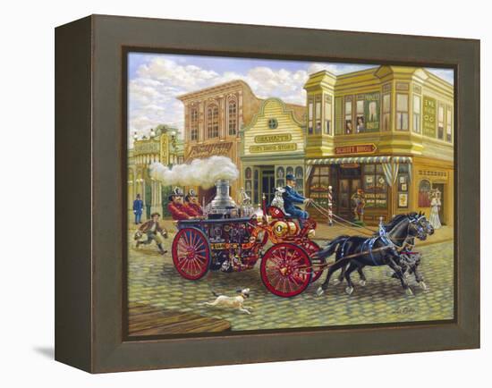 Fire Truck-Lee Dubin-Framed Premier Image Canvas