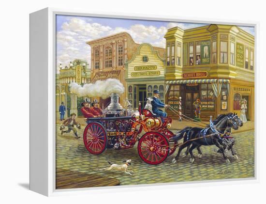 Fire Truck-Lee Dubin-Framed Premier Image Canvas