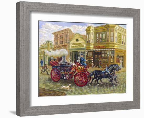 Fire Truck-Lee Dubin-Framed Giclee Print