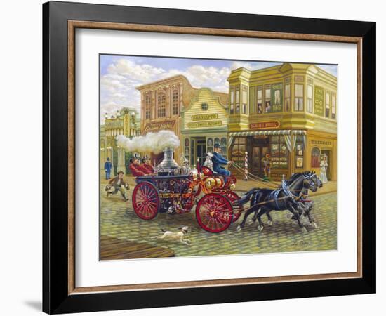 Fire Truck-Lee Dubin-Framed Giclee Print