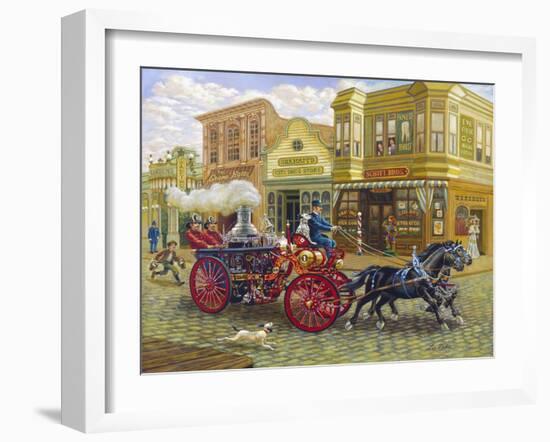 Fire Truck-Lee Dubin-Framed Giclee Print