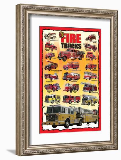 Fire Trucks for Kids-null-Framed Art Print