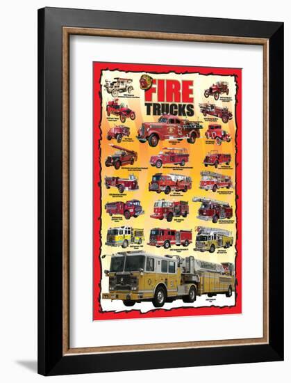 Fire Trucks for Kids-null-Framed Art Print