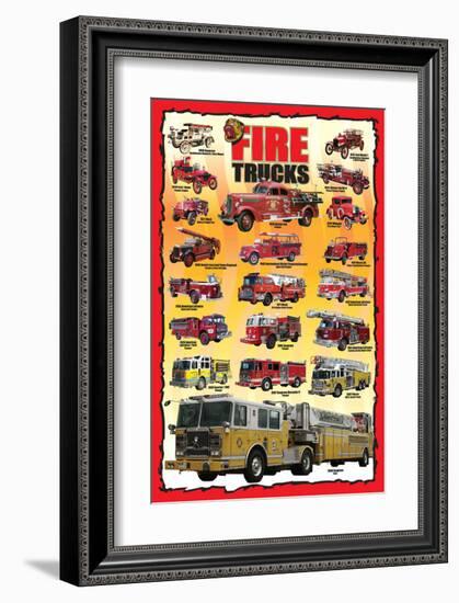 Fire Trucks for Kids-null-Framed Art Print