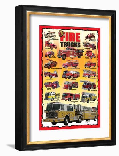 Fire Trucks for Kids-null-Framed Art Print