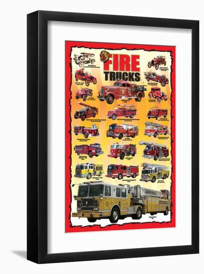 Fire Trucks for Kids-null-Framed Art Print