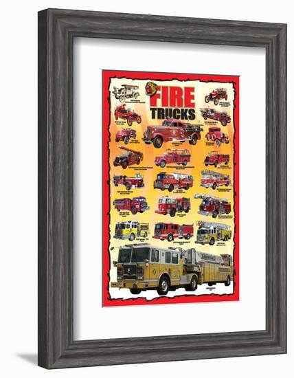 Fire Trucks for Kids-null-Framed Art Print