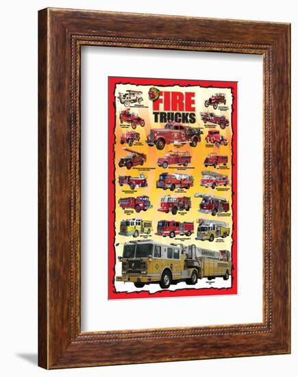 Fire Trucks for Kids-null-Framed Art Print