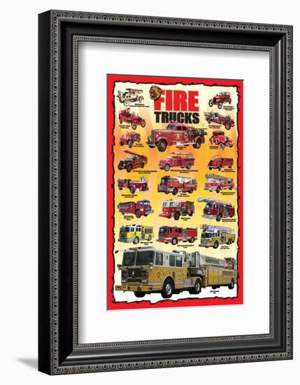 Fire Trucks for Kids-null-Framed Art Print