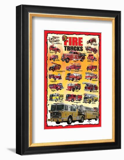 Fire Trucks for Kids-null-Framed Art Print