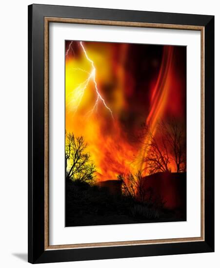 Fire Whirl, Artwork-Victor Habbick-Framed Photographic Print