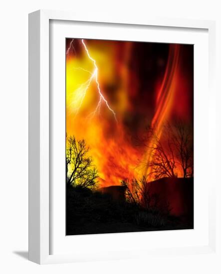 Fire Whirl, Artwork-Victor Habbick-Framed Photographic Print