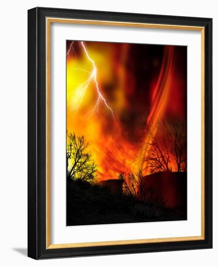 Fire Whirl, Artwork-Victor Habbick-Framed Photographic Print