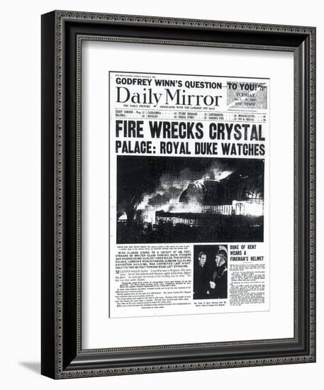 Fire Wrecks Crystal Palace: Royal Duke Watches-null-Framed Photographic Print