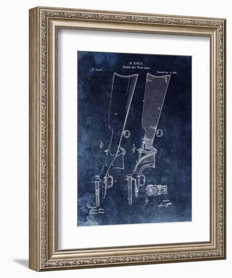 Firearm Stock,1859-Blue-Dan Sproul-Framed Art Print