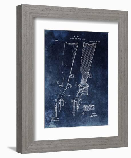 Firearm Stock,1859-Blue-Dan Sproul-Framed Art Print