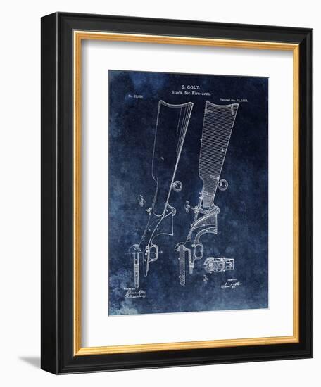 Firearm Stock,1859-Blue-Dan Sproul-Framed Art Print