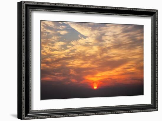 Fireball - Smoke and Haze Clouds and Sunrise at San Francisco-Vincent James-Framed Photographic Print