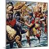 Fired Up by the Bravery of the Standard-Bearer, the Other Roman Legions Gained Courage-C.l. Doughty-Mounted Giclee Print