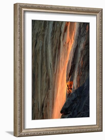 Firefall Detail, Yosemite-Vincent James-Framed Photographic Print