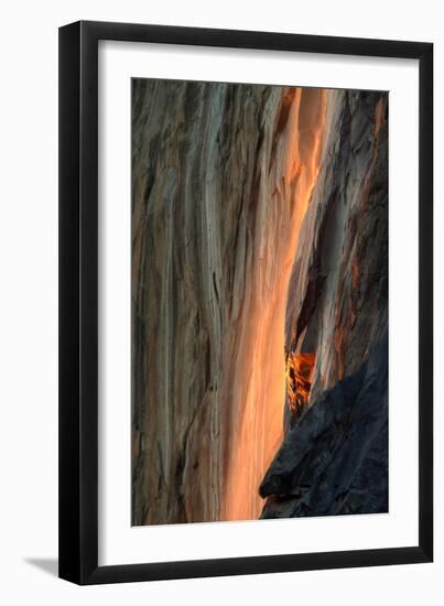 Firefall Detail, Yosemite-Vincent James-Framed Photographic Print