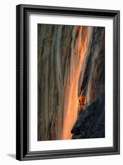 Firefall Detail, Yosemite-Vincent James-Framed Photographic Print