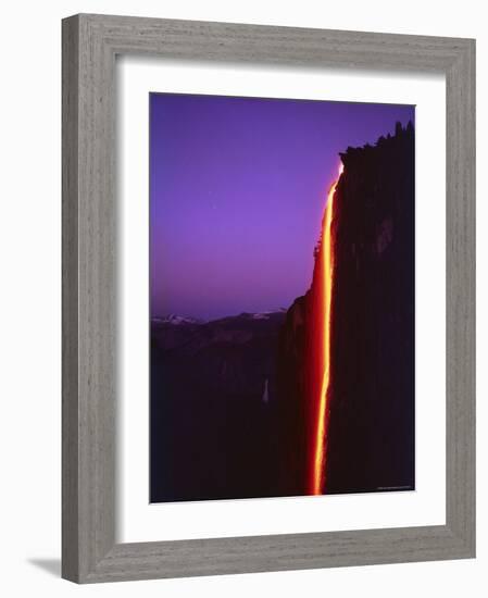 Firefall from Glacier Point at Yosemite National Park-Ralph Crane-Framed Photographic Print