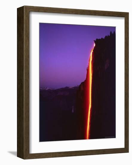 Firefall from Glacier Point at Yosemite National Park-Ralph Crane-Framed Photographic Print