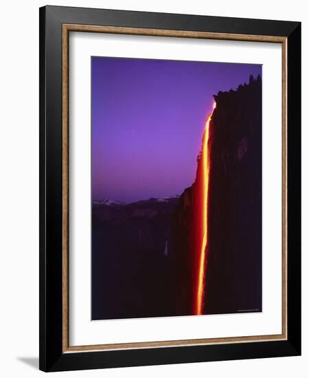 Firefall from Glacier Point at Yosemite National Park-Ralph Crane-Framed Photographic Print