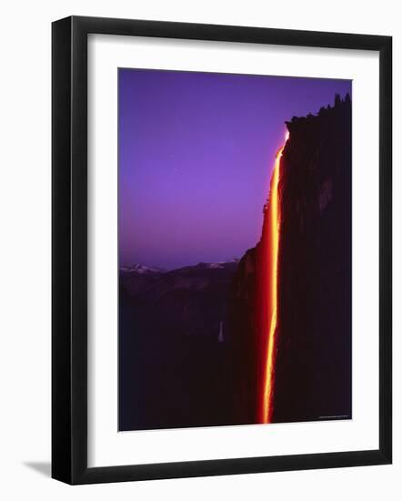 Firefall from Glacier Point at Yosemite National Park-Ralph Crane-Framed Photographic Print