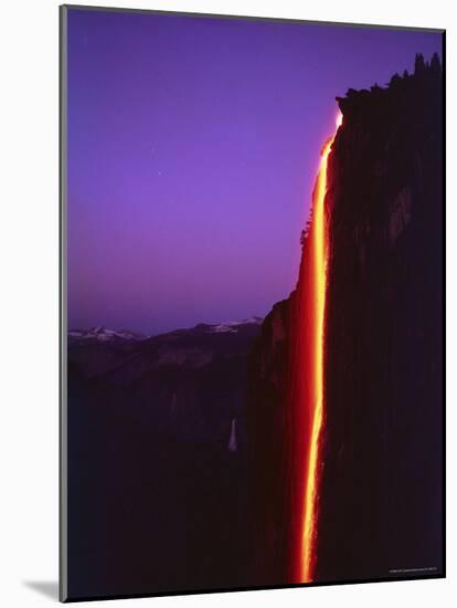 Firefall from Glacier Point at Yosemite National Park-Ralph Crane-Mounted Photographic Print