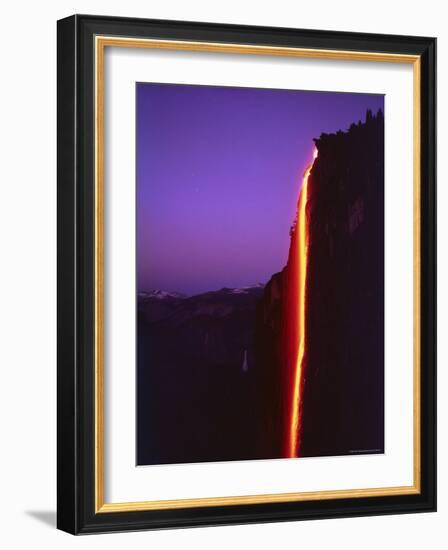 Firefall from Glacier Point at Yosemite National Park-Ralph Crane-Framed Photographic Print